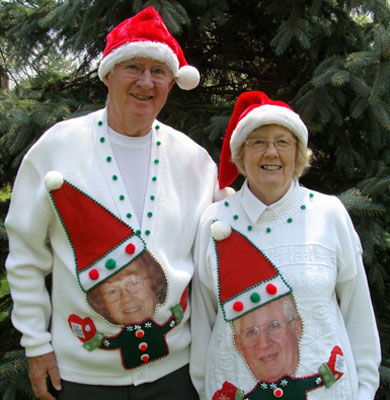 Matching Grandparents Christmas Jumpers